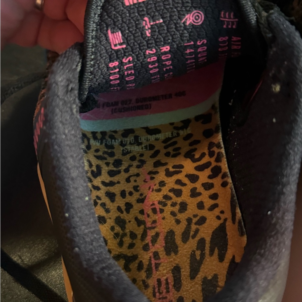 Nike Women's Leopard Print Athletic Shoes in Black, Tan & Gold - Picture 7 of 7